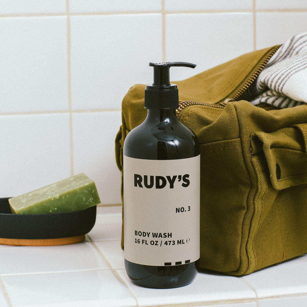Rudy's Barbershop No. 3 Body Wash in your shower