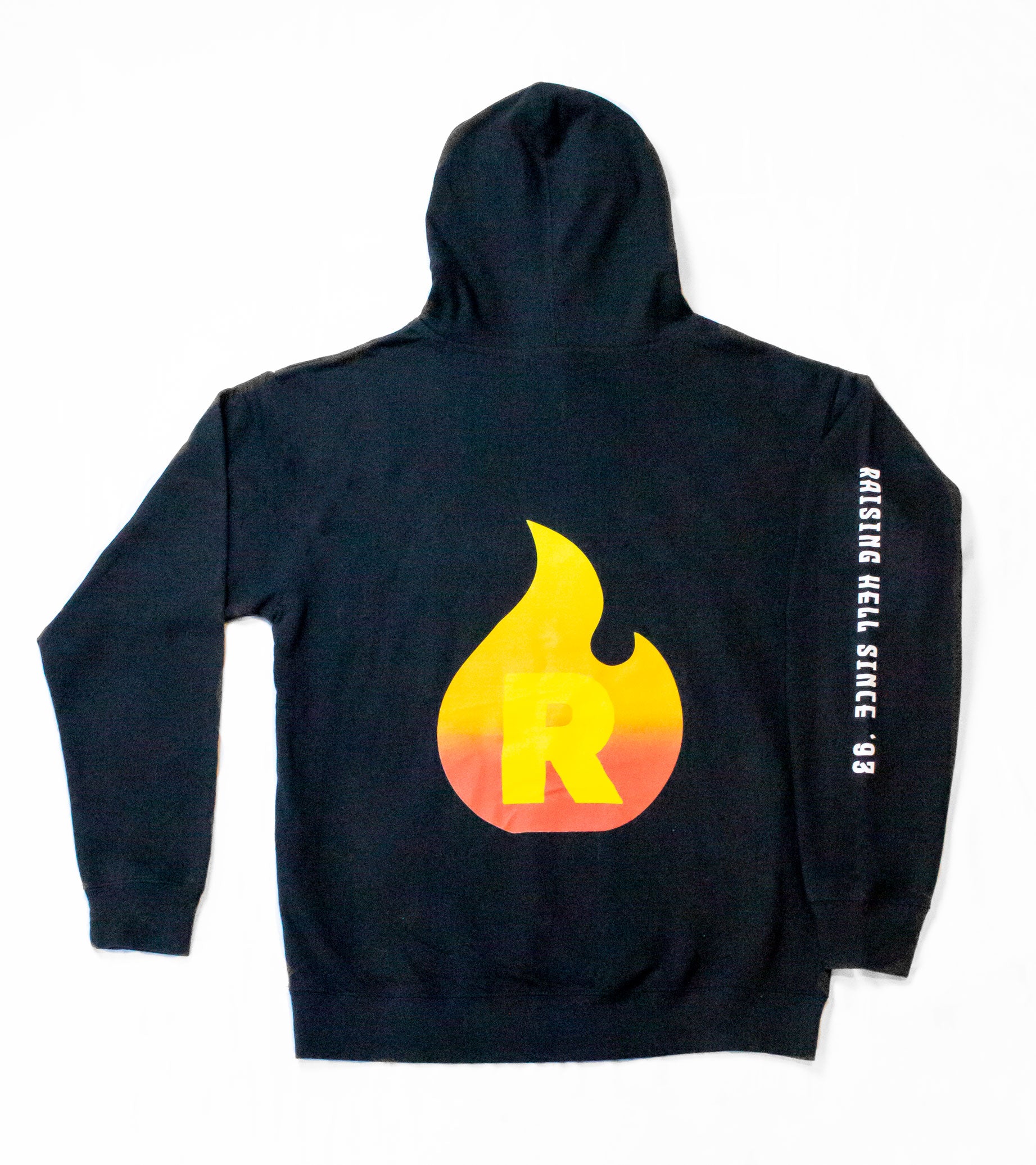 Raising Hell Hoodie – Rudy's Barbershop